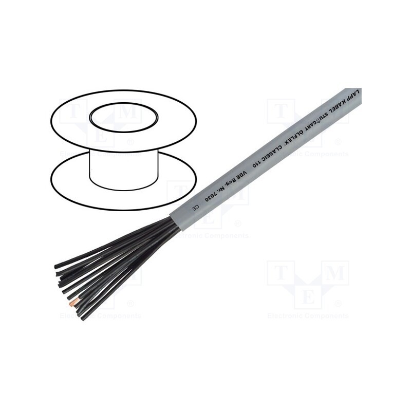 5 m x LAPP - 1119754 - Wire, ÖLFLEX® CLASSIC 110, 4x0.5mm2, unshielded, 300V,500V, Cu