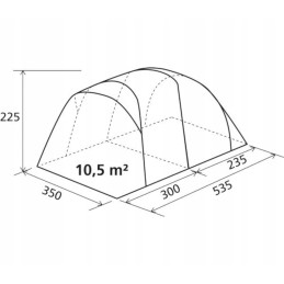 Orizon outdoor brunner family tent for 5 people