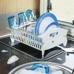 Folding dish dryer for camping and camping