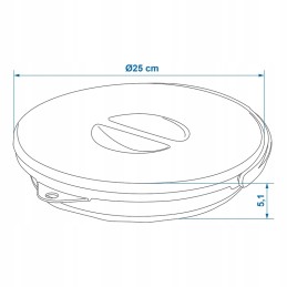 Round bucket with handle, foldable, 5 liters, with lid