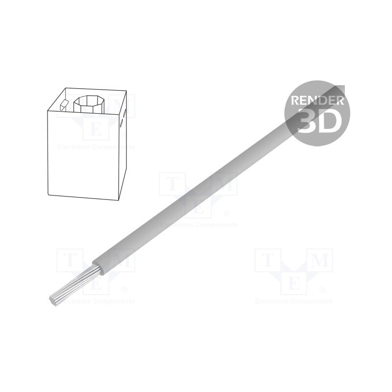 5 m x LAPP - 4180406 - Wire, H05V-K,Multi-Standard SC 1, stranded, Cu, 0.5mm2, 22AWG, PVC