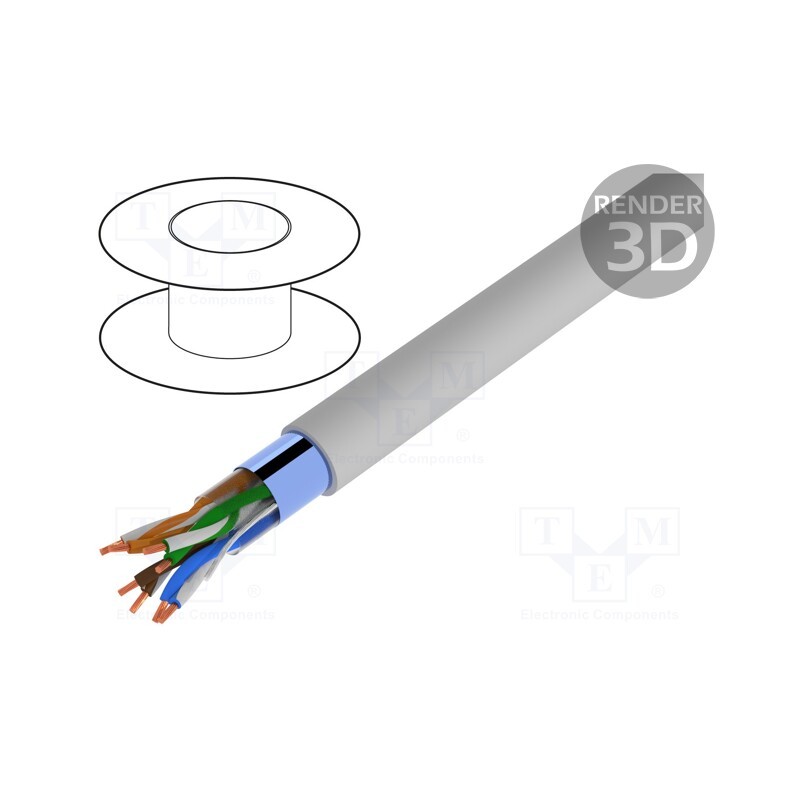 5 m x LAPP - 2170172 - Wire, F/UTP,UNITRONIC® LAN 200, 4x2x26AWG, 5e, stranded, Cu, LSZH
