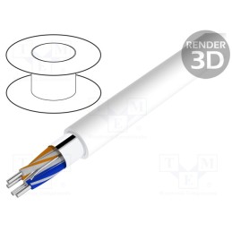 5 m x BELDEN - 7704NH.00305 - Wire, 2x2x22AWG, LonWorks, solid, Cu, FRNC, white, 305m, CPR: Dca
