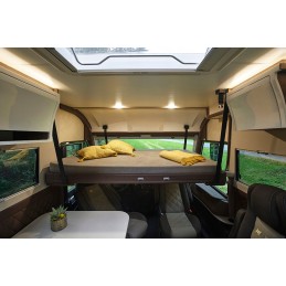 Hype electrically lowered bed for a camper