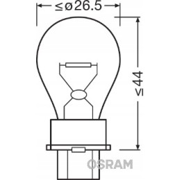 Bulb Osram P27W 12V 27W W2 5x16D 3156