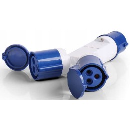 Cee plug distributor 2x socket with flap 230 v