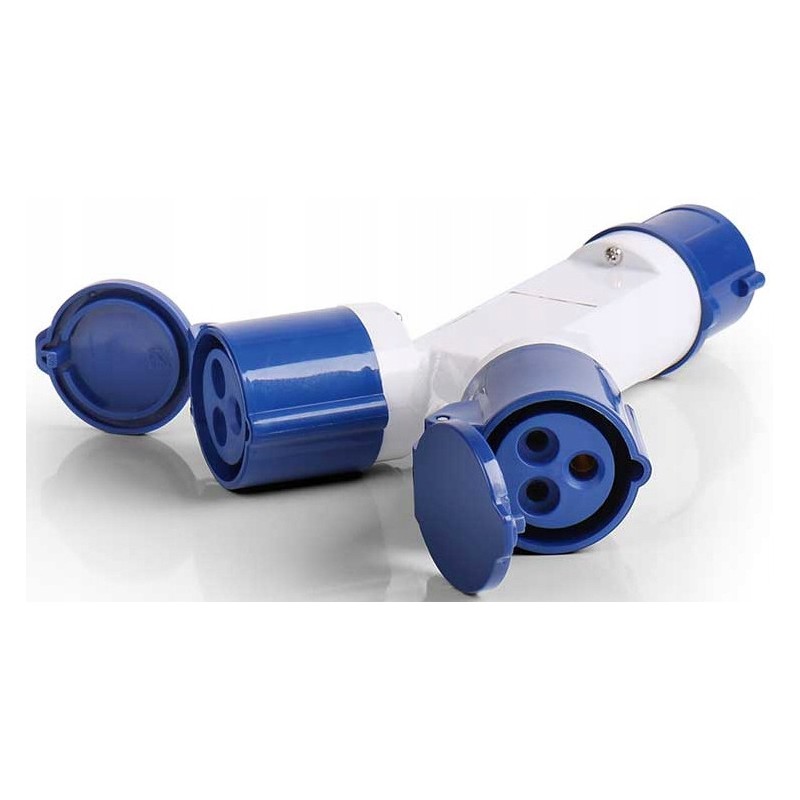 Cee plug distributor 2x socket with flap 230 v