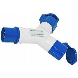 Cee plug distributor 2x socket with flap 230 v