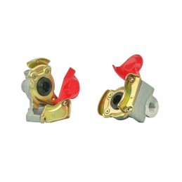 Red m16 soft pneumatic connector with valve