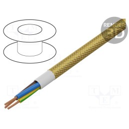 5 m x ESPE - OPAC-3G0.75-1-5025 - Wire, H03VV-F,OMY, 3G0.75mm2, round, stranded, Cu, PVC, textile