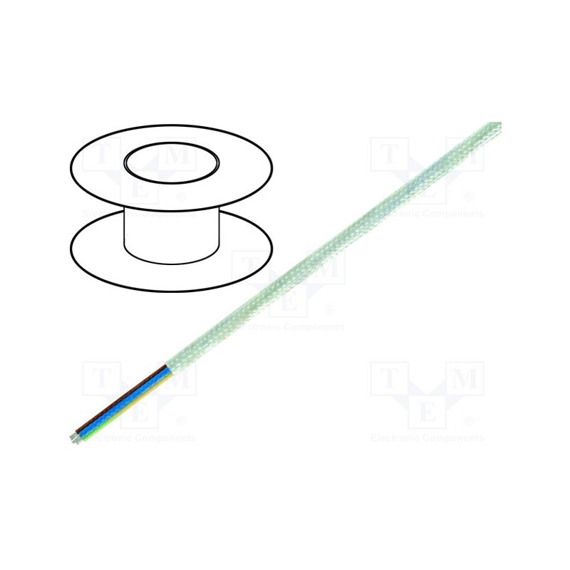 5 m x LAPP - 91390 - Wire, ÖLFLEX® HEAT 350 MC, 3G2.5mm2, stranded, Cu, fiberglass