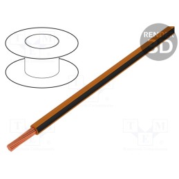 5 m x LAPP - 4522381S - Wire, X07V-K, stranded, Cu, 1.5mm2, PVC, orange-black, 450V,750V