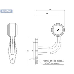 LED rubber marker lamp ft 9d, white and red