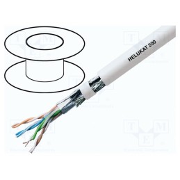 5 m x HELUKABEL - 800068 - Wire, HELUKAT® 200,SF/UTP, 4x2x26AWG, 5e, industrial Ethernet