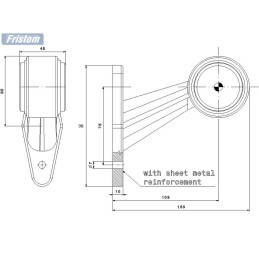 LED rubber marker lamp ft 9c, white and red