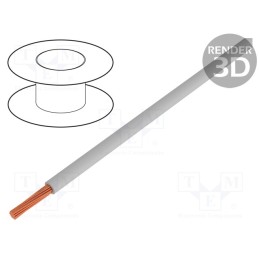 5 m x HELUKABEL - 64129 - Wire, H07V2-K, stranded, Cu, 1.5mm2, 16AWG, PVC, grey, 450V,750V