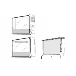 Side wall of the Fiamma f45 f70 f65 f80 side awning in pro shade left