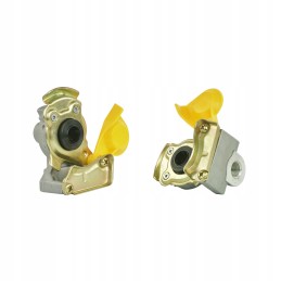Yellow m16 soft pneumatic connector with valve