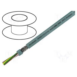 5 m x HELUKABEL - 16009 - Wire, LiY-CY, 10x0.5mm2, shielded,tinned copper braid, PVC, grey