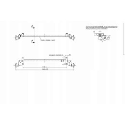 Unbraked axle al ko optima for light trailer 750kg 1180mm 1560mm 4x100