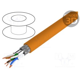 5 m x BITNER - TI0086 - Wire, BiTLAN,S/FTP, 4x2x23AWG, 7, data transmission, solid, Cu