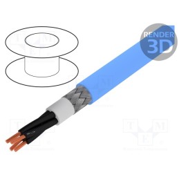 5 m x BITNER - SI0187 - Wire, IB-BIT 500 CY, 4x1mm2, shielded,tinned copper braid, PVC