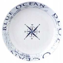 Deep blue ocean brunner melamine plate