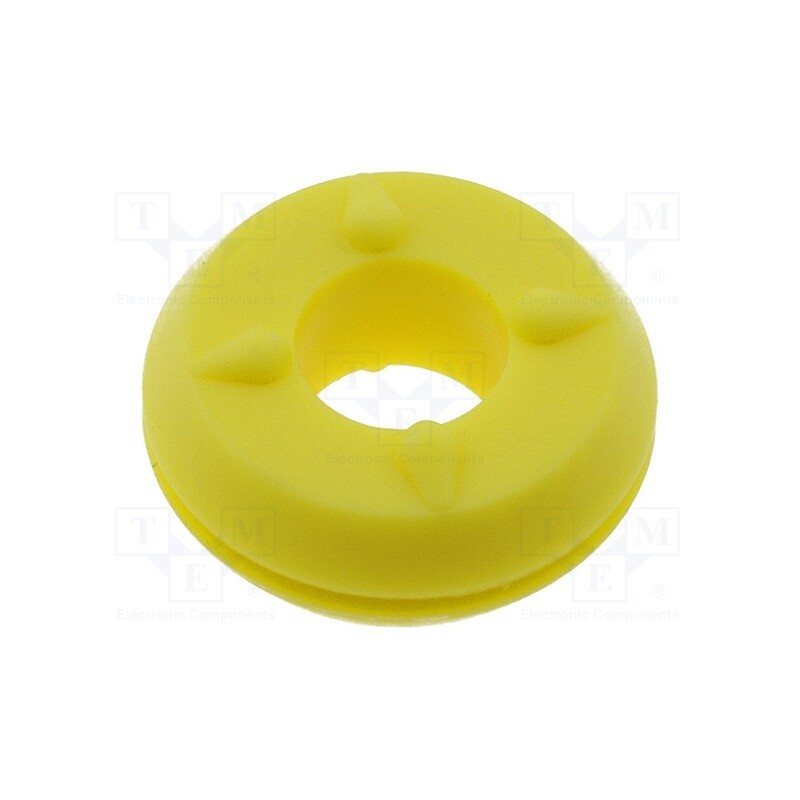 5 pcs x FIX&FASTEN - TGM-11 -AS - Grommet, Ømount.hole: 8mm, yellow, Panel thick: max.0.8mm, H: 4.1mm