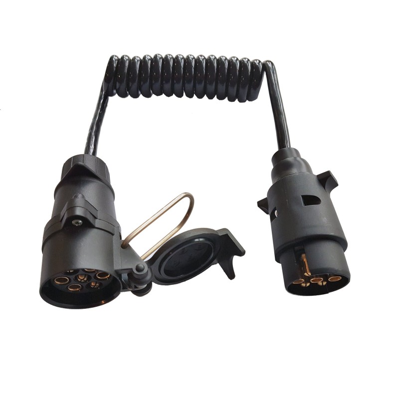 Spiral cable extension for trailer