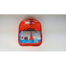 Foldable, reflective LED road bollard