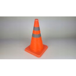 Foldable, reflective LED road bollard