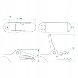 Clip, tarpaulin clamp, tent floor carpet, 10 pcs