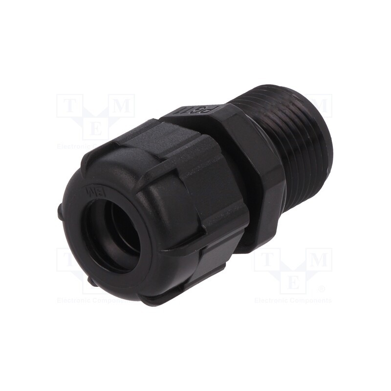 5 pcs x BM GROUP - BM4011LN - Cable gland, with long thread, PG11, IP68, polyamide, black