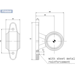 LED rubber marker lamp ft 9a, white and red