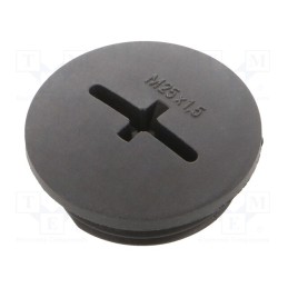 5 pcs x BM GROUP - BM4625N - Stopper, M25, 1.5, IP56, polyamide, black, Thread: metric, 8mm