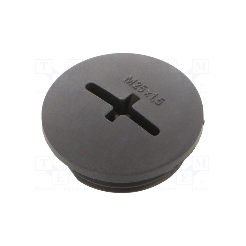 5 pcs x BM GROUP - BM4625N - Stopper, M25, 1.5, IP56, polyamide, black, Thread: metric, 8mm
