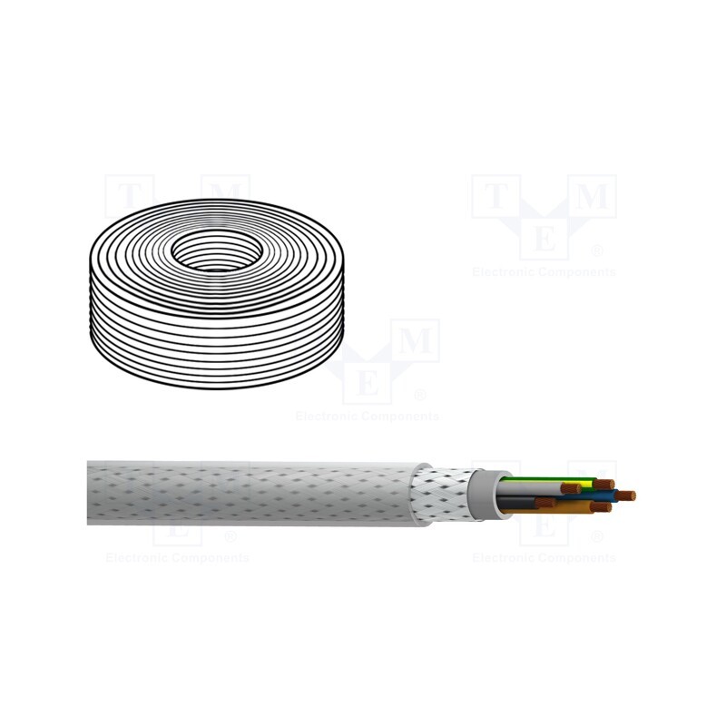 5 m x BELDEN - C4GDCY-KC50 - Wire, MACHFLEX 375CY, 4G1.5mm2, shielded,tinned copper braid