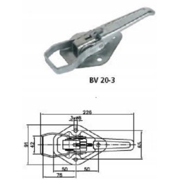 Side hitch with Winterhoff fastener, complete closure of the trailer side