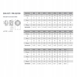Crown nut m20 trailer hw 80 din 937