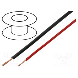 5 m x STu00c4UBLI - 61.7642-22 - Wire, Silivolt®-1V SN, 1x0.5mm2, stranded, Cu, silicone, red, 1.5kV