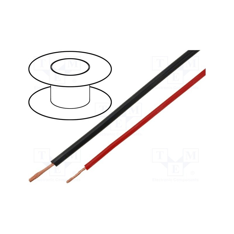 5 m x STu00c4UBLI - 61.7642-22 - Wire, Silivolt®-1V SN, 1x0.5mm2, stranded, Cu, silicone, red, 1.5kV