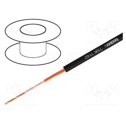 5 m x TASKER - TSK1142 - Wire: headset, stranded, black, Package: 50m, Øcable: 2mm, 1x0.06mm2