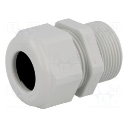 5 pcs x HUMMEL - 1.209.2100.60 - Cable gland, with long thread, PG21, IP68, polyamide, light grey