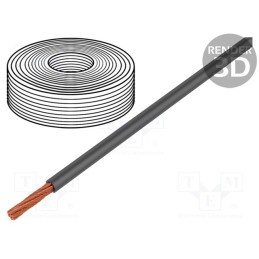 5 m x HELUKABEL - 15806 - Wire, LifY, 1x2.5mm2, stranded, Cu, PVC, grey, 450V,750V, -15÷80°C