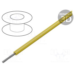 5 m x HELUKABEL - 51302 - Wire, HELUTHERM® 145, 1x0.75mm2, stranded, Cu, PO, yellow, CPR: Eca