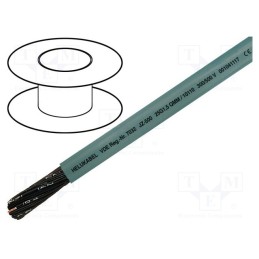 5 m x HELUKABEL - 10014 - Wire, JZ-500, 12x0.5mm2, unshielded, 300V,500V, Cu, stranded, grey