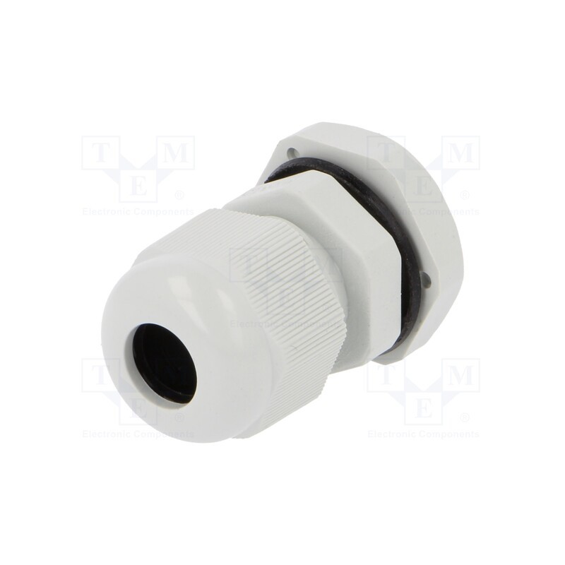 5 pcs x PAWBOL - D.3089 - Cable gland, M16, 1.5, IP67, polyamide, grey