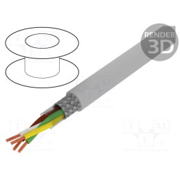 5 m x BITNER - S30864 - Wire, BiT LiYCY, 2x2x0.75mm2, shielded,tinned copper braid, PVC
