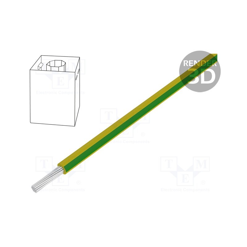 5 m x LAPP - 4180500 - Wire, H05V-K,Multi-Standard SC 1, stranded, Cu, 0.75mm2, 20AWG