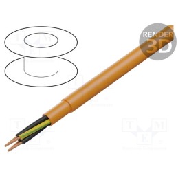 5 m x HELUKABEL - 22003 - Wire, PUR-ORANGE-JZ, 4G0.75mm2, unshielded, 300V,500V, Cu, orange